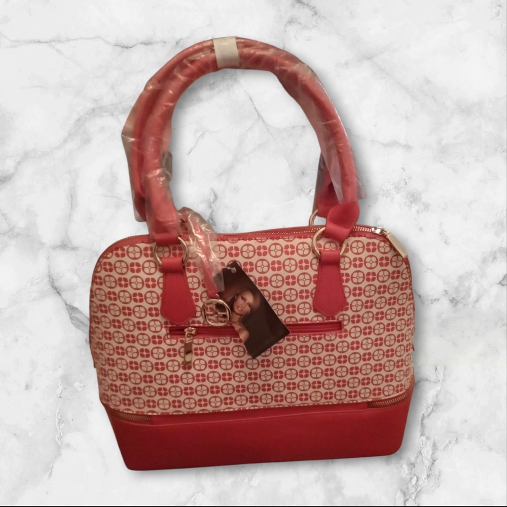 Stylish Red Patterned Women's Handbag